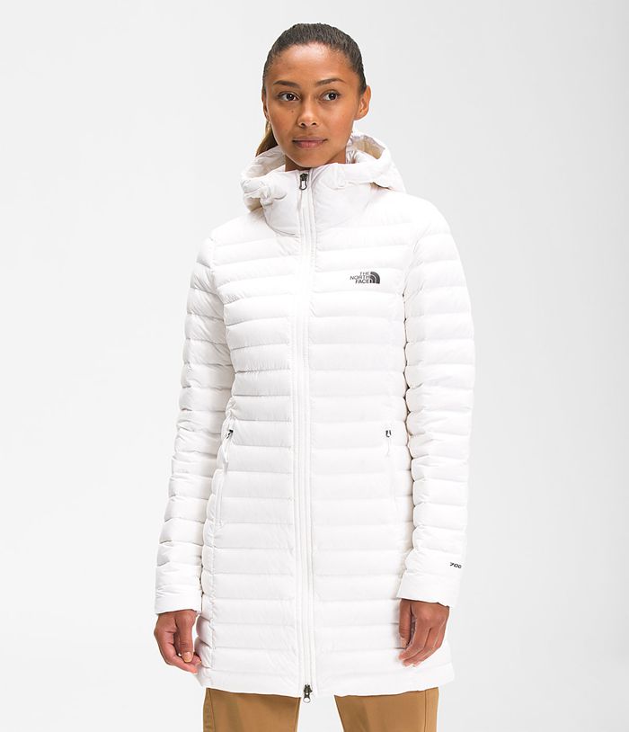 The North Face Parka Ασπρα Γυναικεια Stretch Down - Greece 6917DVMZY